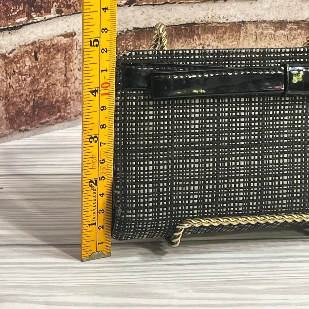 HTF Kate Spade Ruthie Park Mara Wallet Wristlet Black An Cream Black Patent Trim